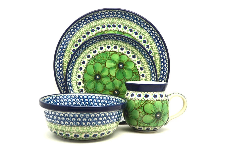 Polish Pottery 4-pc. Place Setting With Standard Bowl - Unikat Signature - U408A