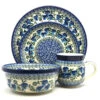 Polish Pottery 4-pc. Place Setting With Standard Bowl - Winter Viola -Tableware Promotional Store ceramika artystyczna polish pottery 4 pc place setting with standard bowl winter viola s25 2273a p9691
