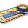 Polish Pottery Appetizer Serving Set - Maple Harvest -Tableware Promotional Store ceramika artystyczna polish pottery appetizer serving set maple harvest s41 2533a p11087