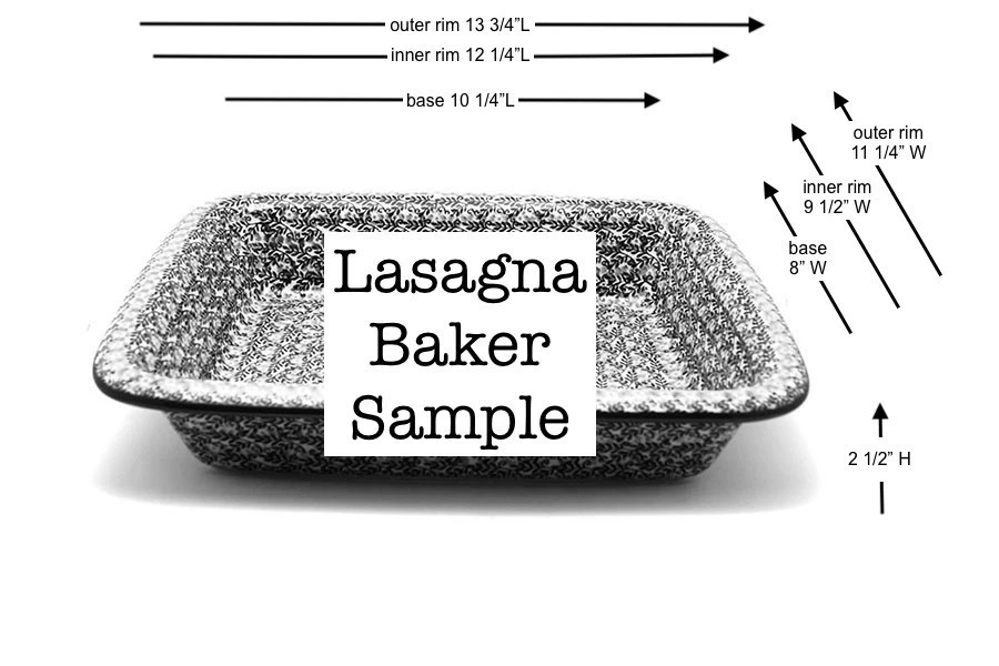 Polish Pottery Baker - Lasagna - Peacock Feather - Image 2