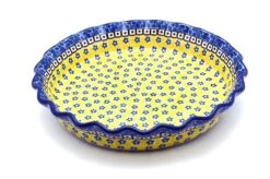 Polish Pottery Baker - Pie Dish - Fluted - Sunburst
