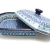 Polish Pottery Baker - Rectangular Covered - Blue Yonder -Tableware Promotional Store ceramika artystyczna polish pottery baker rectangular covered blue yonder 665 2187a p10281
