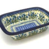 Polish Pottery Baker - Rectangular With Grip Lip - Blue Bells -Tableware Promotional Store ceramika artystyczna polish pottery baker rectangular with grip lip blue bells 162 1432a p252
