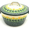 Polish Pottery Baker - Round Covered Casserole - Daffodil -Tableware Promotional Store ceramika artystyczna polish pottery baker round covered casserole daffodil 278 2122q p9731