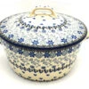 Polish Pottery Baker - Round Covered Casserole - Silver Lace -Tableware Promotional Store ceramika artystyczna polish pottery baker round covered casserole silver lace 278 2158a p9732