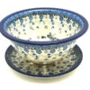 Polish Pottery Berry Bowl With Saucer - Dragonfly -Tableware Promotional Store ceramika artystyczna polish pottery berry bowl with saucer dragonfly 470 2009a p11196