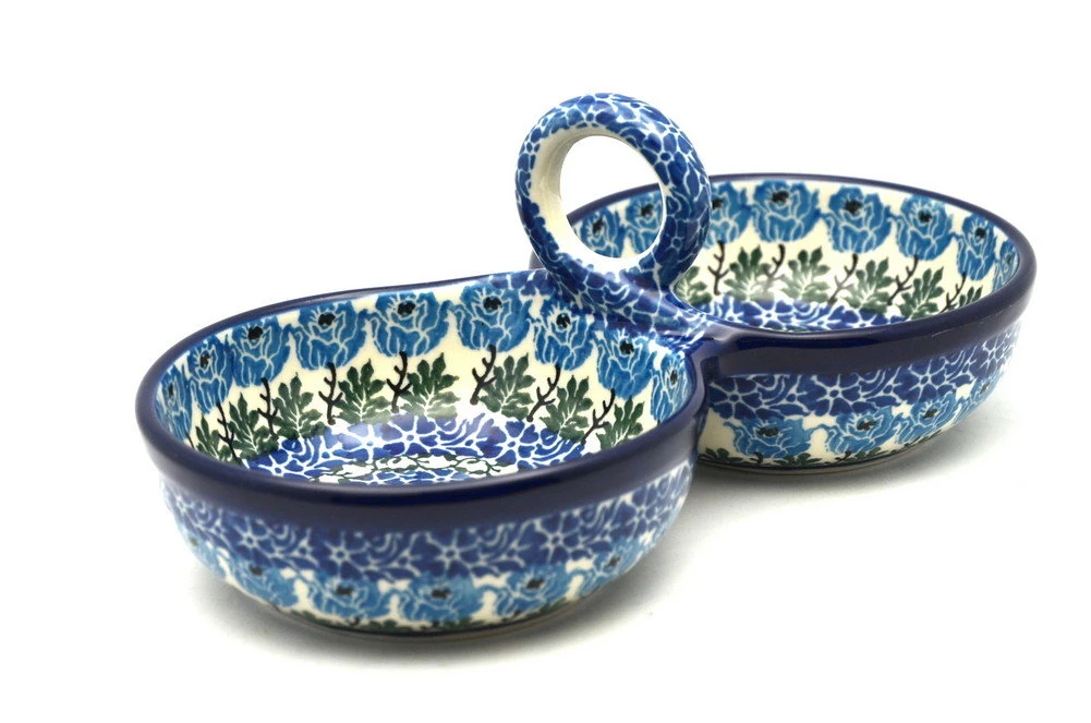 Polish Pottery Bowl - Double Serving - Antique Rose