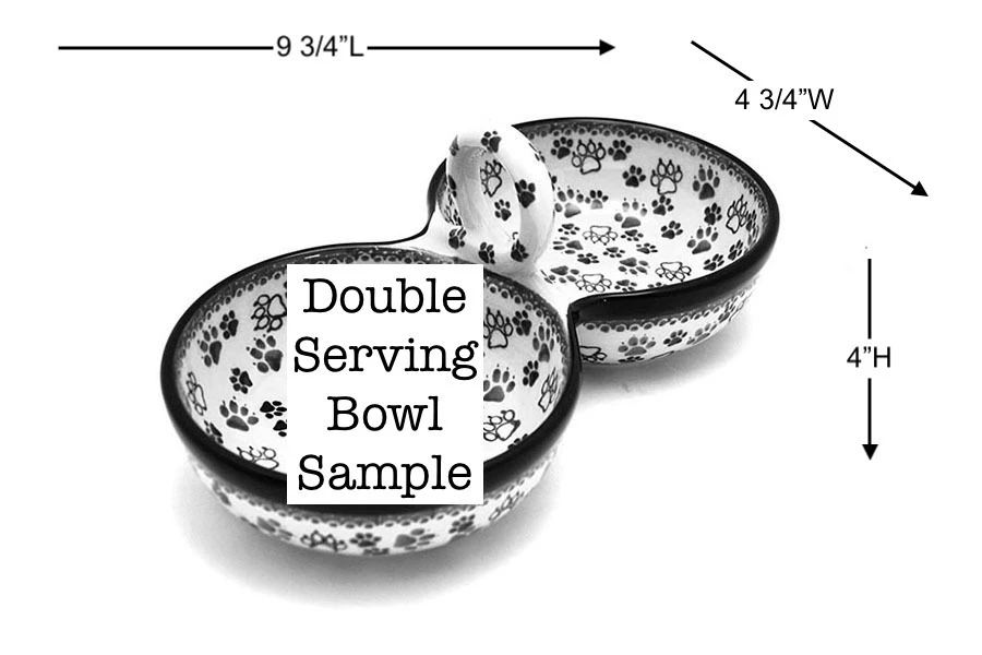 Polish Pottery Bowl - Double Serving - Maraschino 4 Polish Pottery Bowl - Double Serving - Maraschino - Image 2