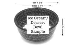 Polish Pottery Bowl - Ice Cream/Dessert - Crown Princess -Tableware Promotional Store ceramika artystyczna polish pottery bowl ice cream dessert cherry jubilee princess 017 2286a c p1000000005073