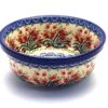 Polish Pottery Bowl - Soup And Salad - Crimson Bells -Tableware Promotional Store ceramika artystyczna polish pottery bowl soup and salad crimson bells 209 1437a p288