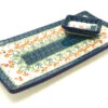 Polish Pottery Bread Dipping Set - Peach Spring Daisy -Tableware Promotional Store ceramika artystyczna polish pottery bread dipping set peach spring daisy sc2 560a p11559