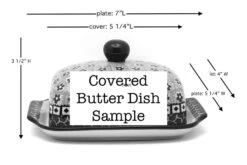 Polish Pottery Butter Dish - Burgundy Berry Green -Tableware Promotional Store ceramika artystyczna polish pottery butter dish burgundy berry green 295 1415a c p2000000066582