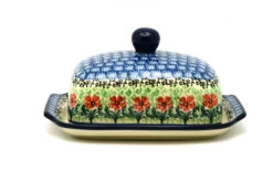 Polish Pottery Butter Dish - Maraschino