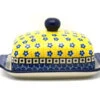 Polish Pottery Butter Dish - Sunburst -Tableware Promotional Store ceramika artystyczna polish pottery butter dish sunburst 295 859a p3067