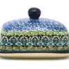 Polish Pottery Butter Dish - Tranquility -Tableware Promotional Store ceramika artystyczna polish pottery butter dish tranquility 295 1858a p4273