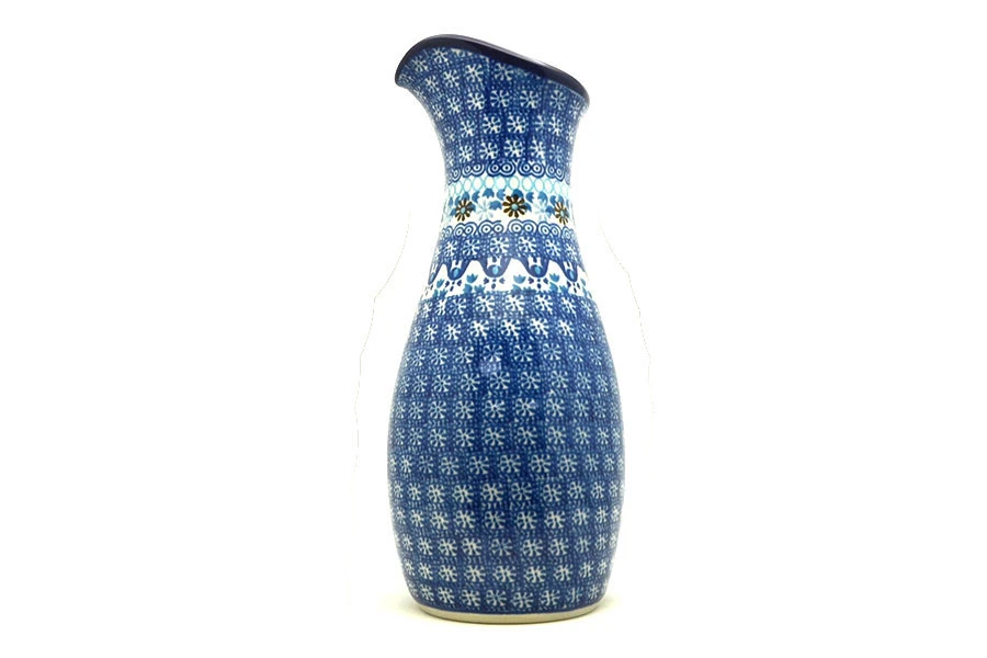 Polish Pottery Carafe - 2 1/2 Pint - Blue Yonder 3 Polish Pottery Carafe - 2 1/2 Pint - Blue Yonder