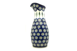 Polish Pottery Carafe - 2 1/2 Pint - Peacock