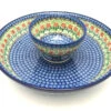 Polish Pottery Chip & Dip Set - Maraschino -Tableware Promotional Store ceramika artystyczna polish pottery chip dip set maraschino s11 1916a p7633