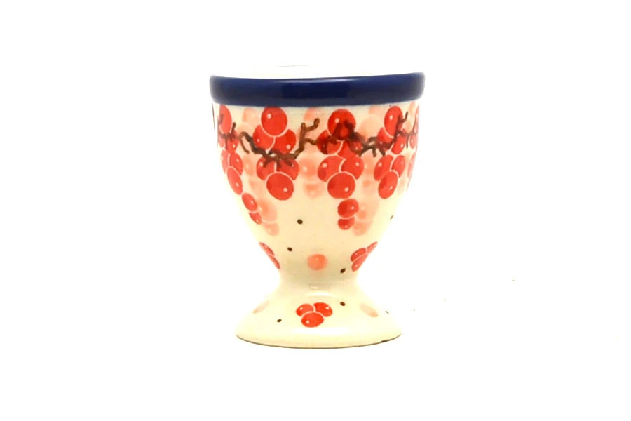 Polish Pottery Egg Cup - Pink Peppercorn