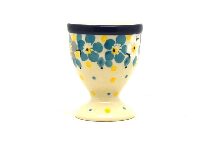 Polish Pottery Egg Cup - Shady Blooms