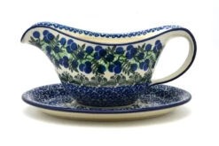 Polish Pottery Gravy Boat - Huckleberry