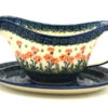 Polish Pottery Gravy Boat - Peach Spring Daisy -Tableware Promotional Store ceramika artystyczna polish pottery gravy boat peach spring daisy 239 560a p7591