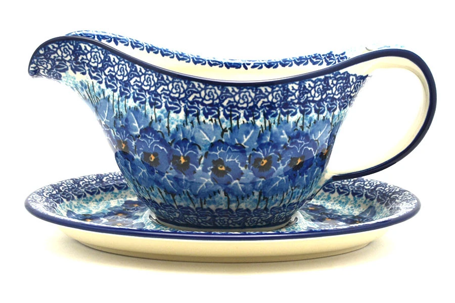 Polish Pottery Gravy Boat - Unikat Signature - U3639 3 Polish Pottery Gravy Boat - Unikat Signature - U3639