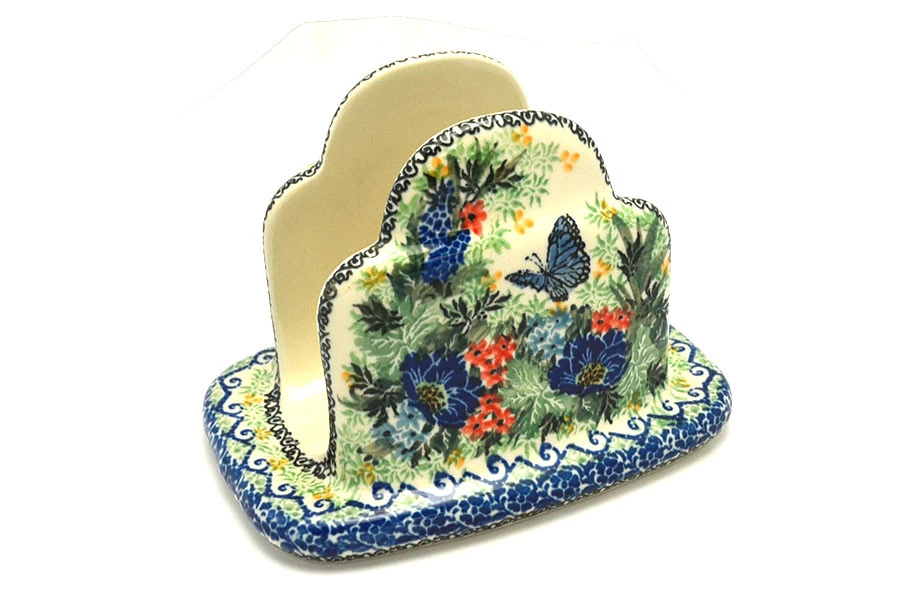 Polish Pottery Napkin Holder - Unikat Signature - U4600