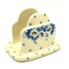 Polish Pottery Napkin Holder - White Poppy -Tableware Promotional Store ceramika artystyczna polish pottery napkin holder white poppy 487 2222a p10228