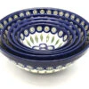 Polish Pottery Nesting Bowl Set - Peacock -Tableware Promotional Store ceramika artystyczna polish pottery nesting bowl set peacock s05 054a p8253