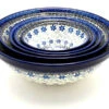 Polish Pottery Nesting Bowl Set - Silver Lace -Tableware Promotional Store ceramika artystyczna polish pottery nesting bowl set silver lace s05 2158a p9682