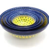 Polish Pottery Nesting Bowl Set - Sunburst -Tableware Promotional Store ceramika artystyczna polish pottery nesting bowl set sunburst s05 859a p6734