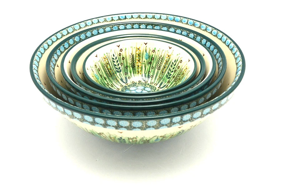 Polish Pottery Nesting Bowl Set - Unikat Signature - U803