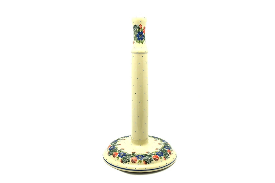 Polish Pottery Paper Towel Holder - Garden Party