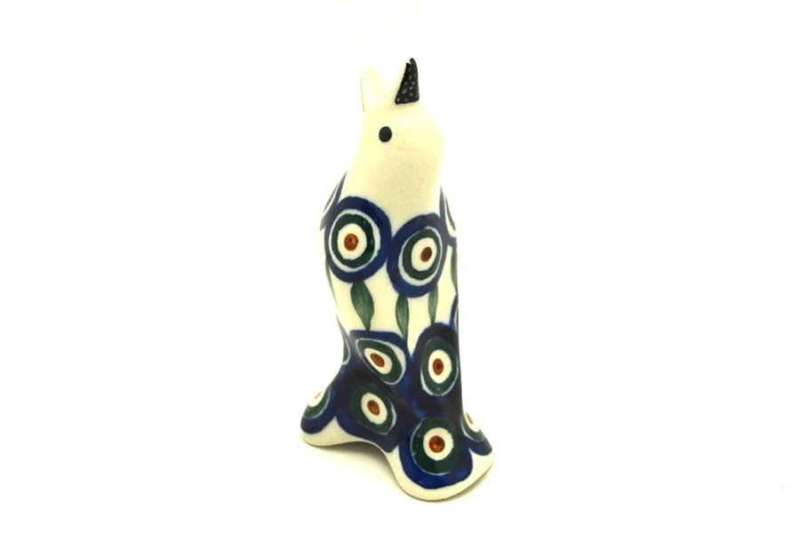 Polish Pottery Pie Bird - Peacock 3 Polish Pottery Pie Bird - Peacock