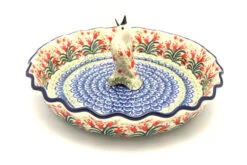 Polish Pottery Pie Set - Crimson Bells