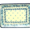 Polish Pottery Plate - Rectangular - Flax Flower -Tableware Promotional Store ceramika artystyczna polish pottery plate rectangular flax flower 111 2642a p14467