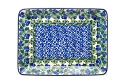Polish Pottery Plate - Rectangular - Huckleberry
