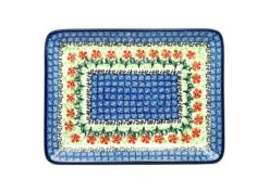 Polish Pottery Plate - Rectangular - Maraschino