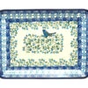 Polish Pottery Plate - Rectangular - Song Bird