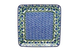 Polish Pottery Platter - Square - Huckleberry