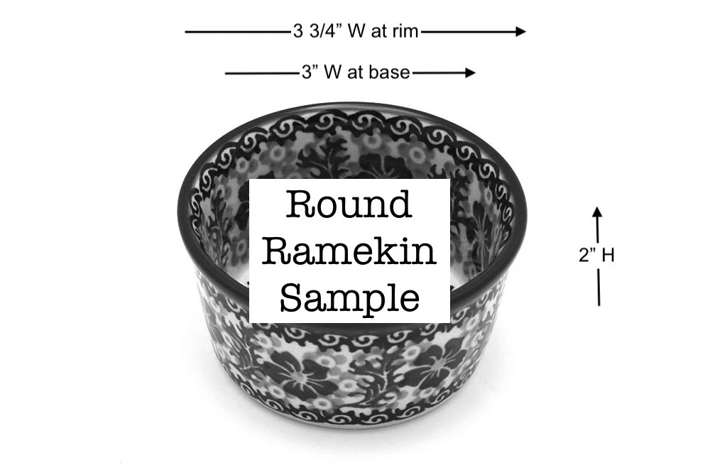 Polish Pottery Ramekin - Autumn 4 Polish Pottery Ramekin - Autumn - Image 2