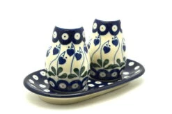 Polish Pottery Salt & Pepper Set - Bleeding Heart