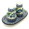 Polish Pottery Salt & Pepper Set - Blue Berries -Tableware Promotional Store ceramika artystyczna polish pottery salt pepper set blue berries 131 1416a p935