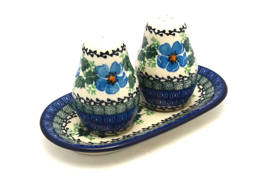 Polish Pottery Salt & Pepper Set - Morning Glory
