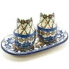 Polish Pottery Salt & Pepper Set - Primrose -Tableware Promotional Store ceramika artystyczna polish pottery salt pepper set primrose 131 854a p2897