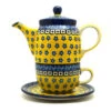 Polish Pottery Tea Time For One - Sunburst -Tableware Promotional Store ceramika artystyczna polish pottery tea time for one sunburst 423 859a p2882