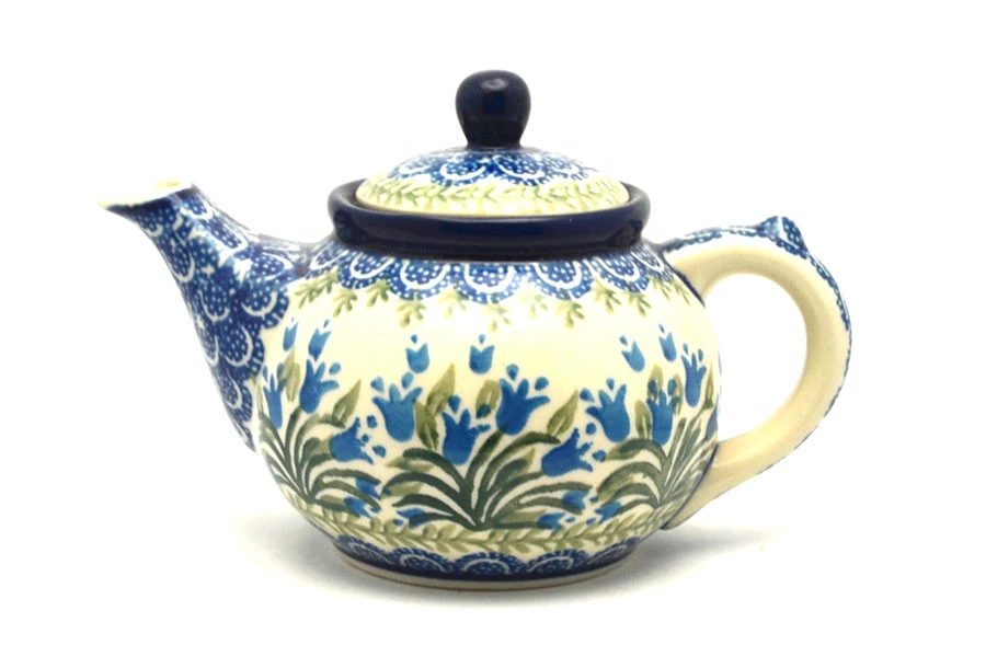 Polish Pottery Teapot - 14 Oz. - Blue Bells