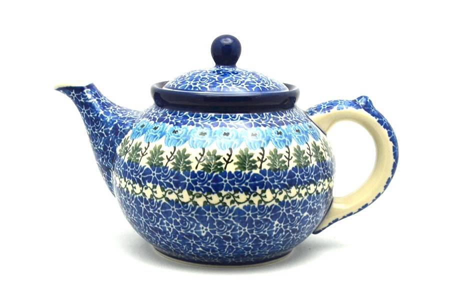 Polish Pottery Teapot - 1 1/4 Qt. - Antique Rose