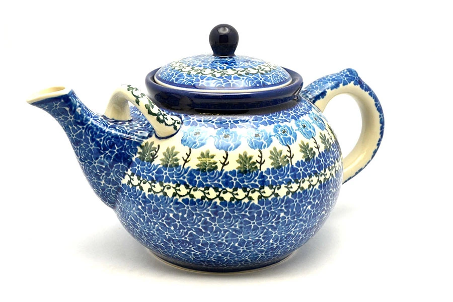 Polish Pottery Teapot - 1 3/4 Qt. - Antique Rose